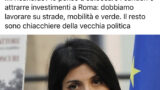 La Raggi isolata: ha una sola strada, la data è primo marzo