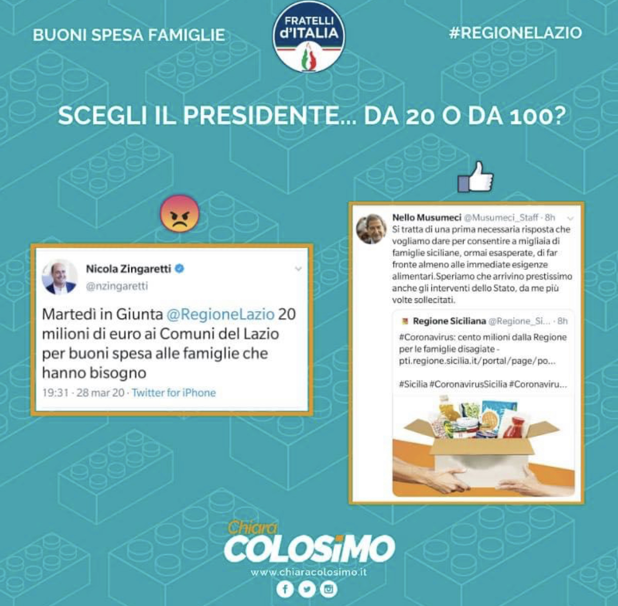 Colosimo mancia regione