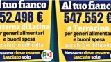 Ignobile speculazione Pd: manifesti buoni-spesa con il suo logo