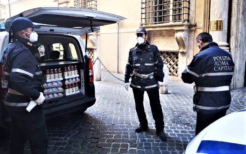 mascherine vigili urbani roma