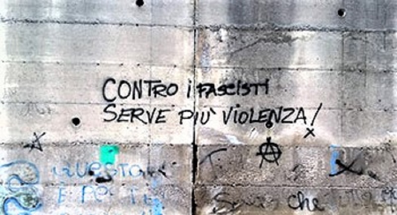 scritte contro meloni