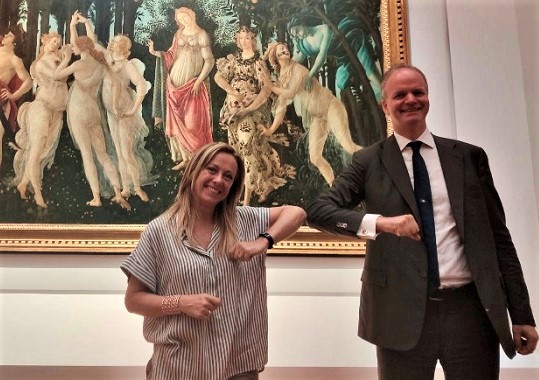 meloni agli uffizi (2)