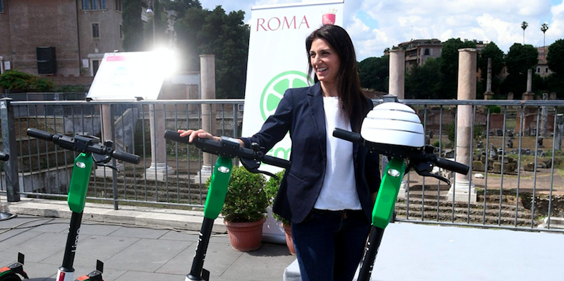 bici e monopattino, raggi
