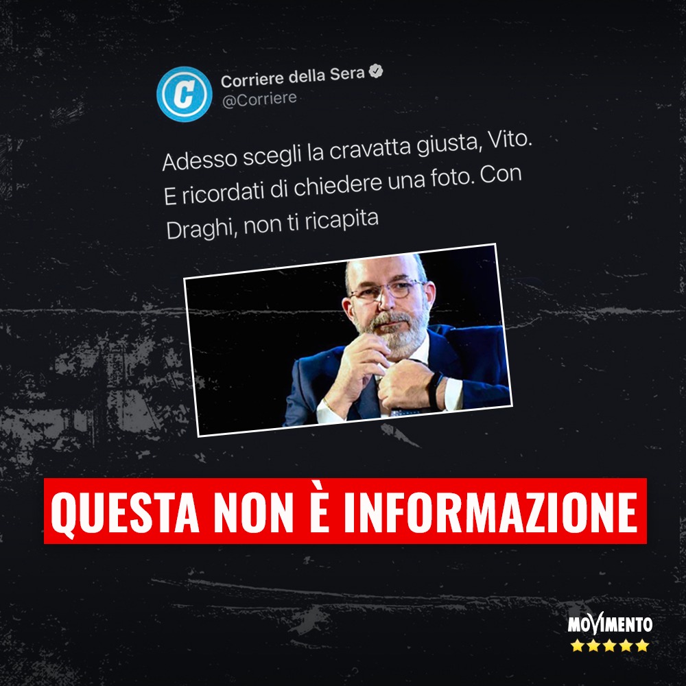 I grillini fanno gnegne’ per la cravatta di Crimi da Draghi