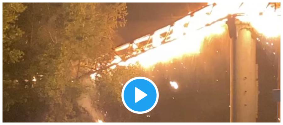 ponte di ferro incendio