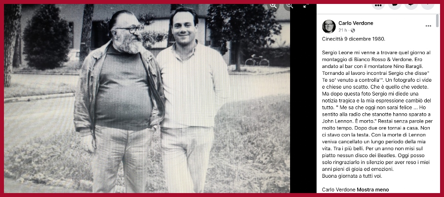 Carlo Verdone Sergio Leone