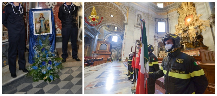 Santa Barbara: a San Pietro la messa per i Vigili del fuoco, a San Giovanni per la Marina militare