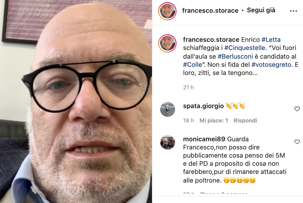 Storace su Instagram