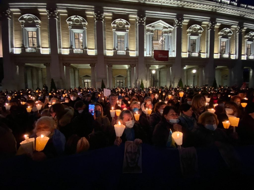 Ucraina, a Piazza del Campidoglio la fiaccolata per la pace
