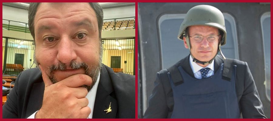Salvini, pace, Letta