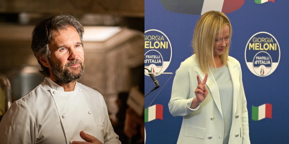 Carlo Cracco tifa Meloni