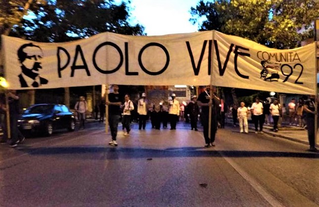 fiaccolata borsellino meloni (2)