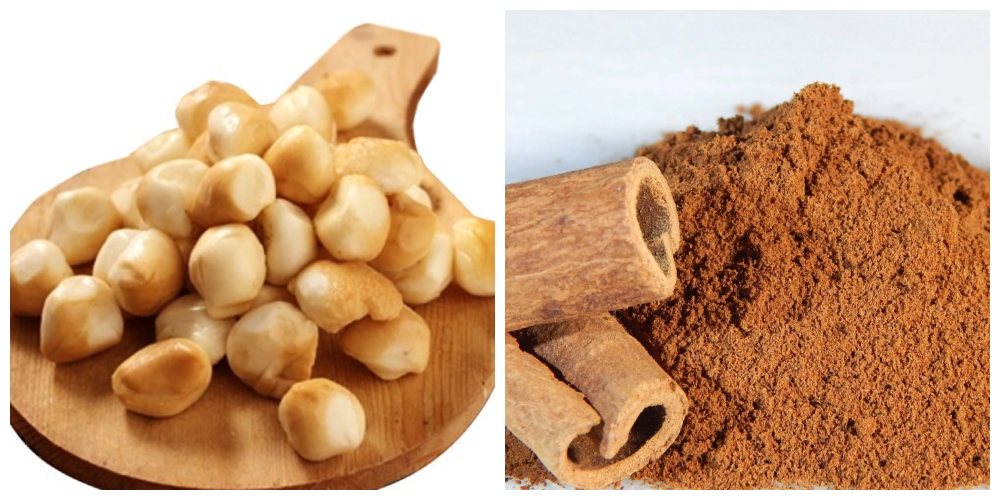 scamorzine affumicate, cannella polvere