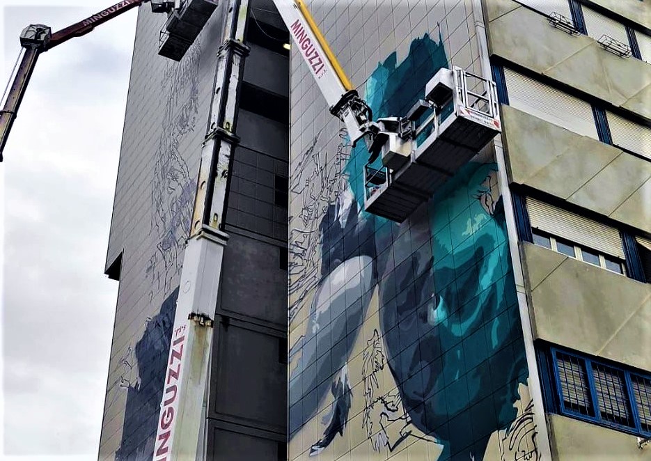 Arte di strada, il 22 dicembre arriva al “Serpentone” di Corviale un “mural” di 40 metri