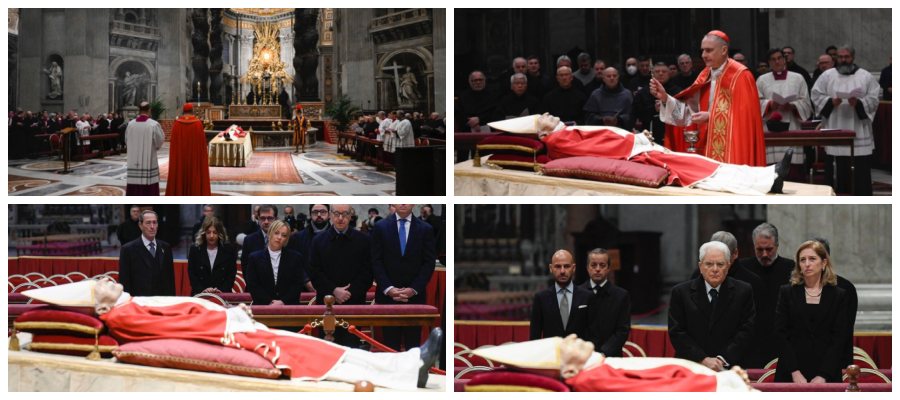 Ratzinger, l’ultimo saluto in San Pietro: nella folla di fedeli Mattarella e Meloni