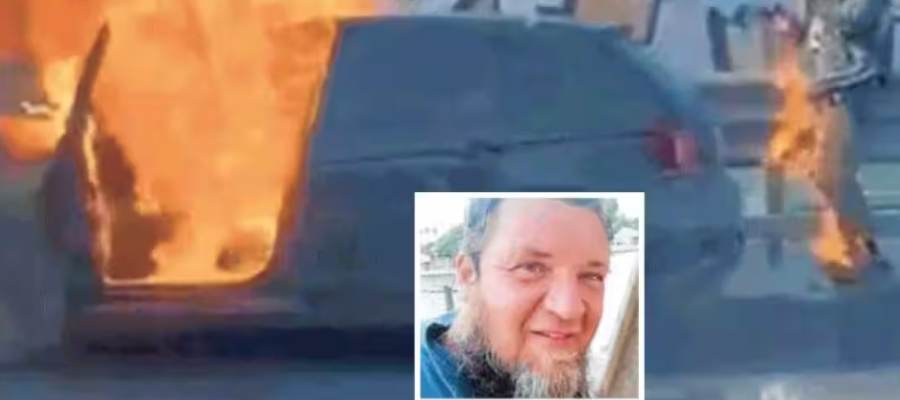 uomo fuoco gra