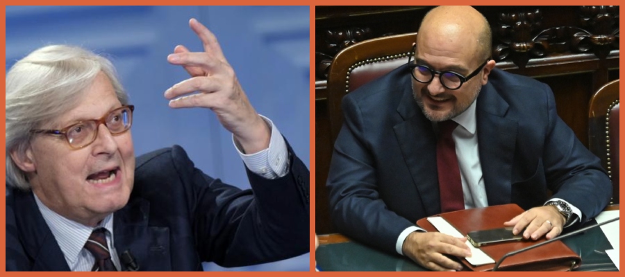 Sangiuliano scarica Sgarbi: “Sono indignato dal suo comportamento”