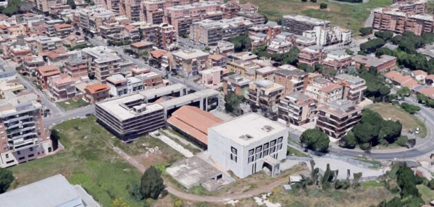L'area del teatro nei pressi di via Virgilio, via Cincinnato