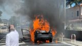 Ciampino, ubriaca tampona un’auto appena venduta: la sua prende fuoco (FOTO)