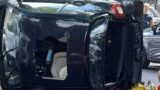Auto si ribalta in via della Magliana, anziano trasferito d’urgenza al San Camillo. Traffico il tilt