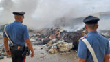 Civitavecchia, incendio nel deposito dei rifiuti: fumo nero e aria irrespirabile