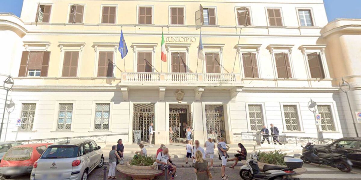 Anzio, la sede del comune, foto Google Heart elaborata in 3D con Intelligenza Artificiale