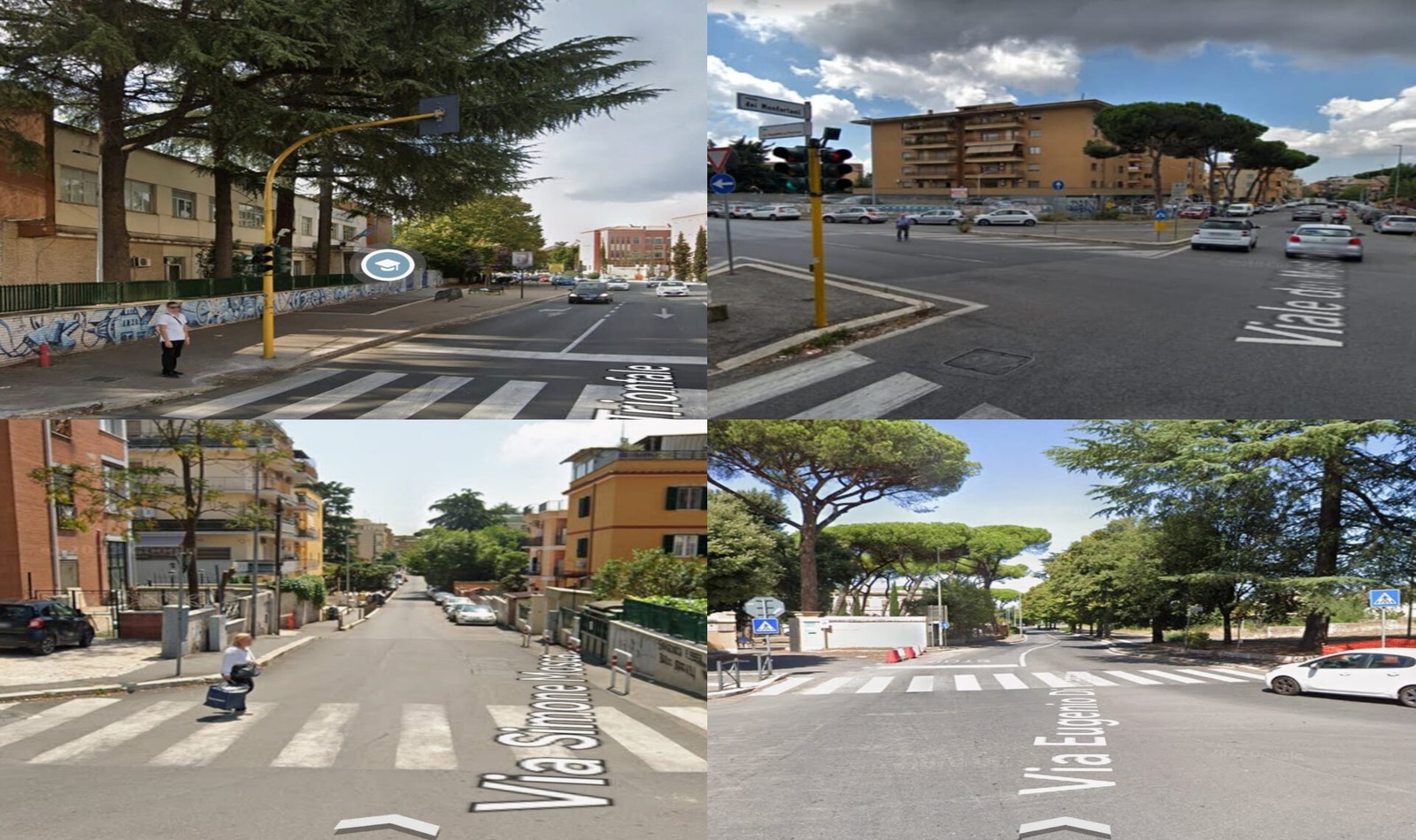 Attraversamenti pedonali Monte Mario Ottavia e Torrevecchia