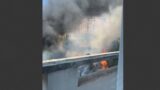 Roma, autobus a fuoco al Torrino (VIDEO e FOTO)