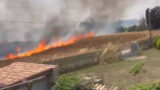 Nuovo incendio ad Ardea, alte fiamme a ridosso delle abitazioni in via Monti di Santa Lucia (FOTO-VIDEO)