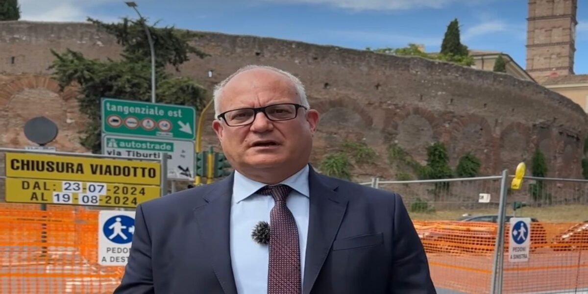 Roberto Gualtieri al sopralluogo sulla Tangenziale
