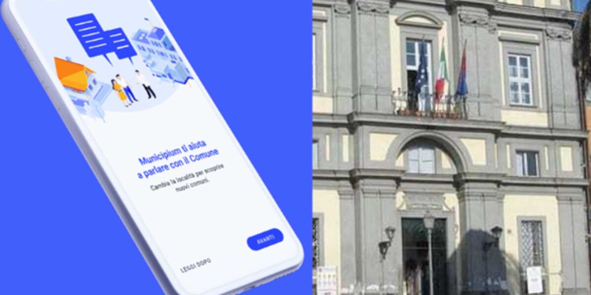 A nistra la nuova App vivi Bracciano, a destra la sede del Comune di Bracciano