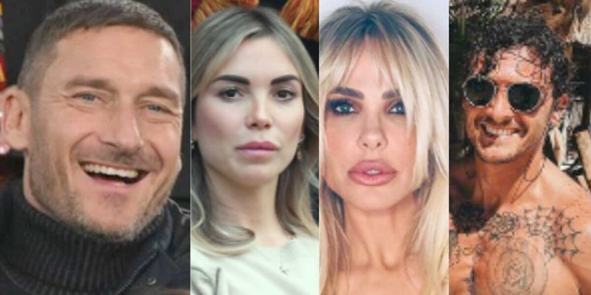 Da sinistra, Totti, Noemi Bocchi, Ilary Blasi e Cristiano Iovino