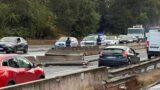 Pontina: sbanda, colpisce il new jersey, lo sfonda e ‘vola’ nella corsia opposta (FOTO)