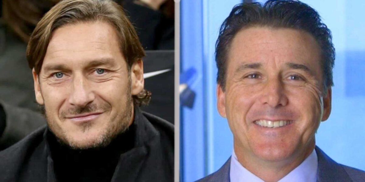 A sinistra, Francesco Totti, a destra Dan Friedkin