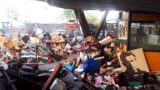 Roma, ‘bomba ecologica’ in via Magna Grecia: garage multipiano trasformato in discarica, ecco cosa c’è dentro (FOTO)