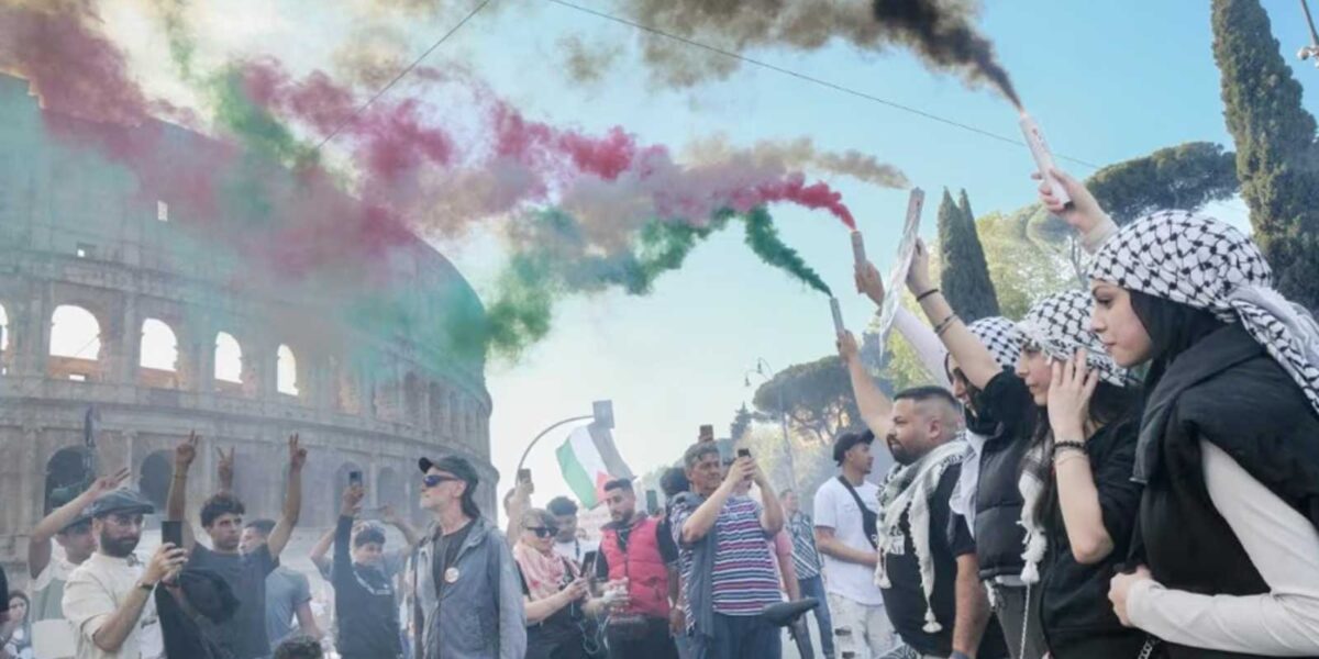 ROma, la manifestazione pro Palestina di sabato scorso