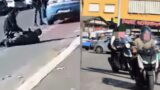Panico a Roma, lite in un bar a Montesacro: lo fermano e lui si lancia dalla volante in corsa (VIDEO)