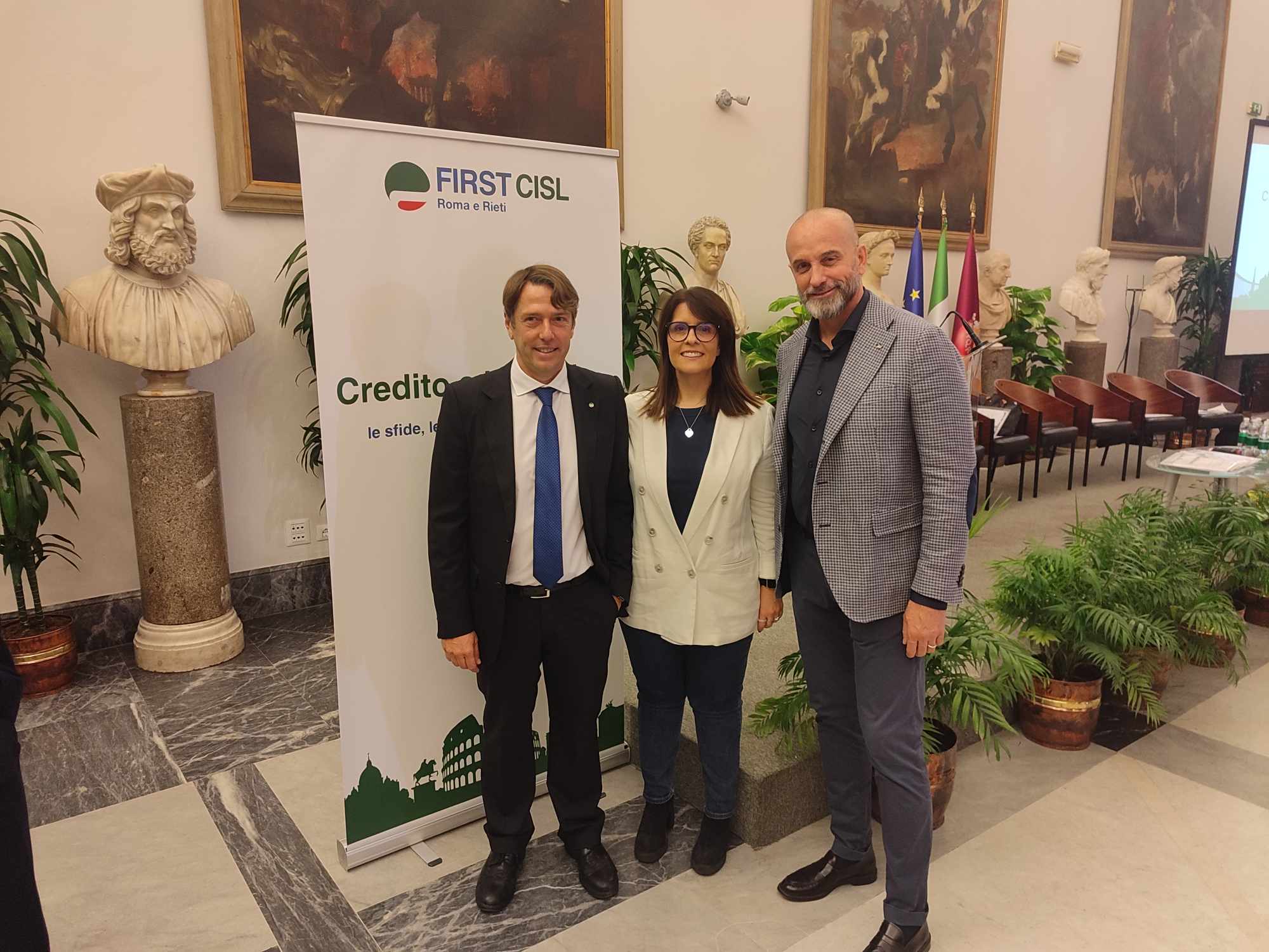 Stroppa Colombani e Tempesta al convegno First Cisl