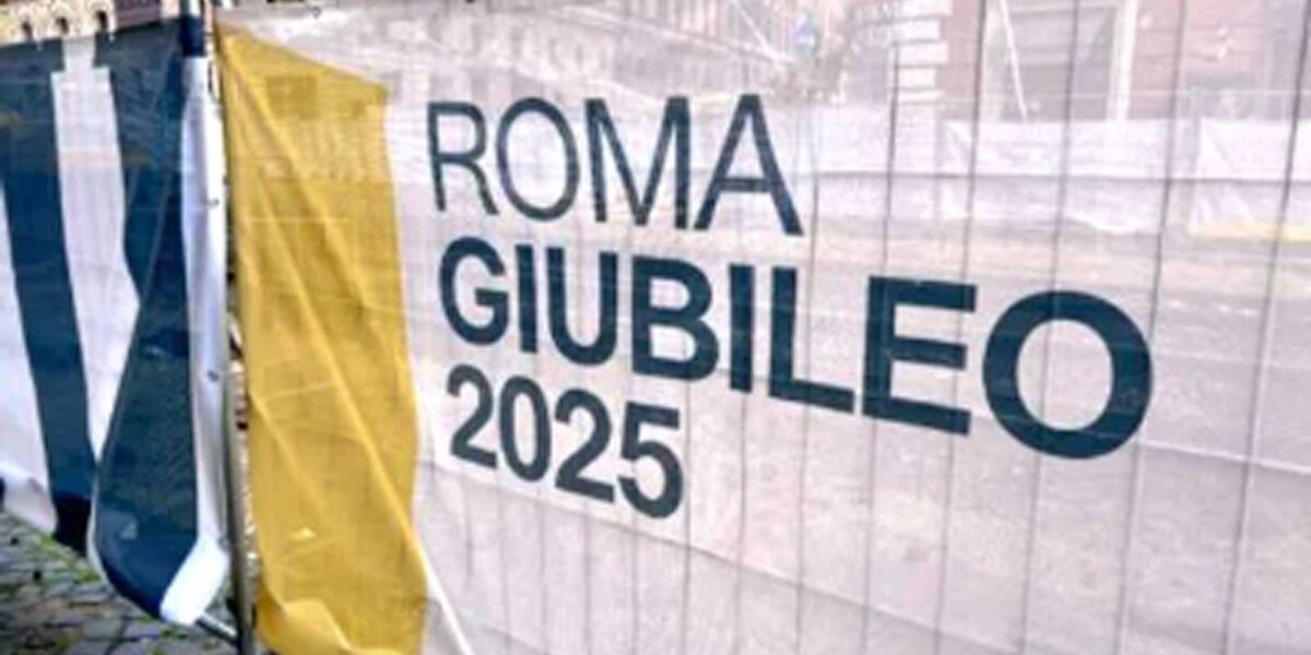 Roma Giubileo, un cartello di cantiere