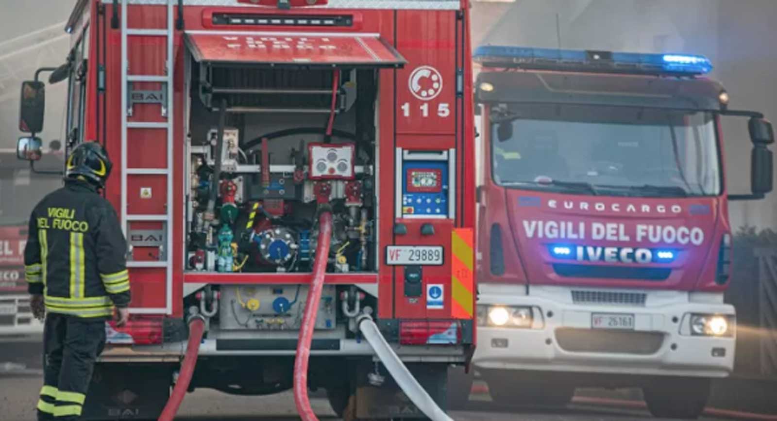 Incendio in appartamento a Roma Balduina