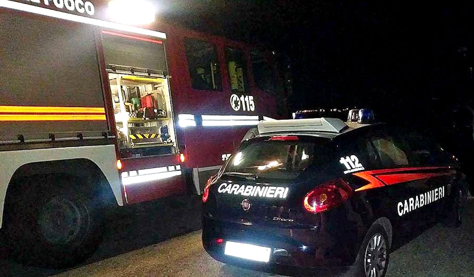 Carabinieri e vigili del fuoco