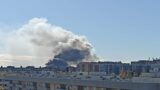 Roma, spaventoso incendio sulla Collatina: colonna di fumo nero sulla Capitale