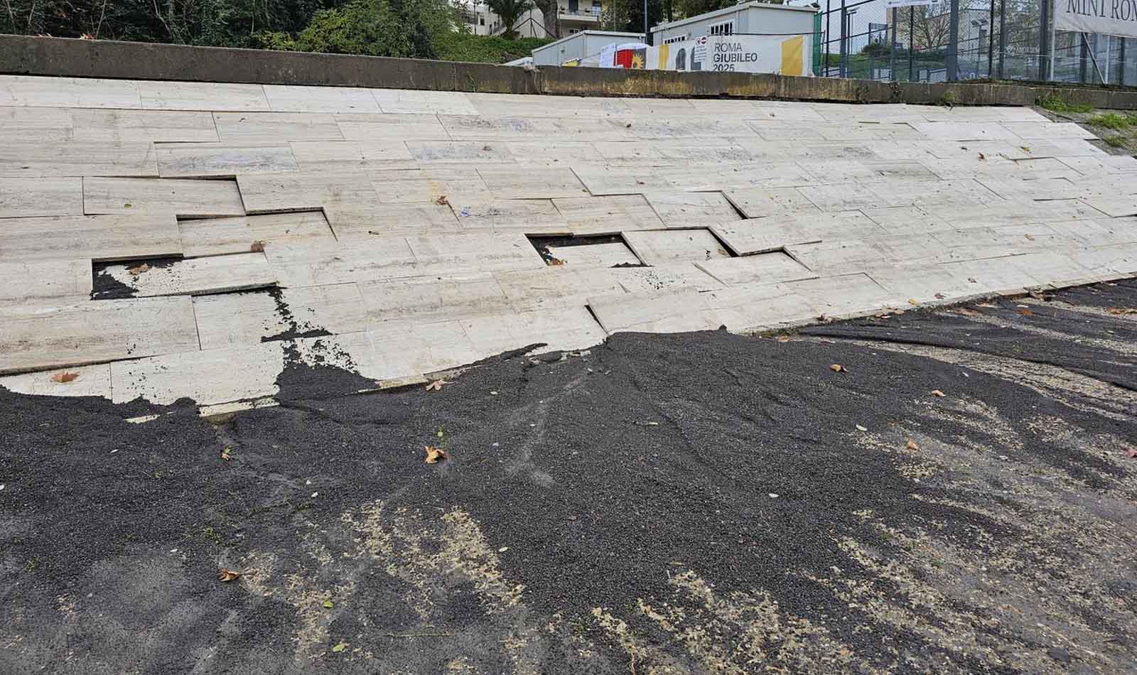 Roma lavori Lungotevere della Vittoria