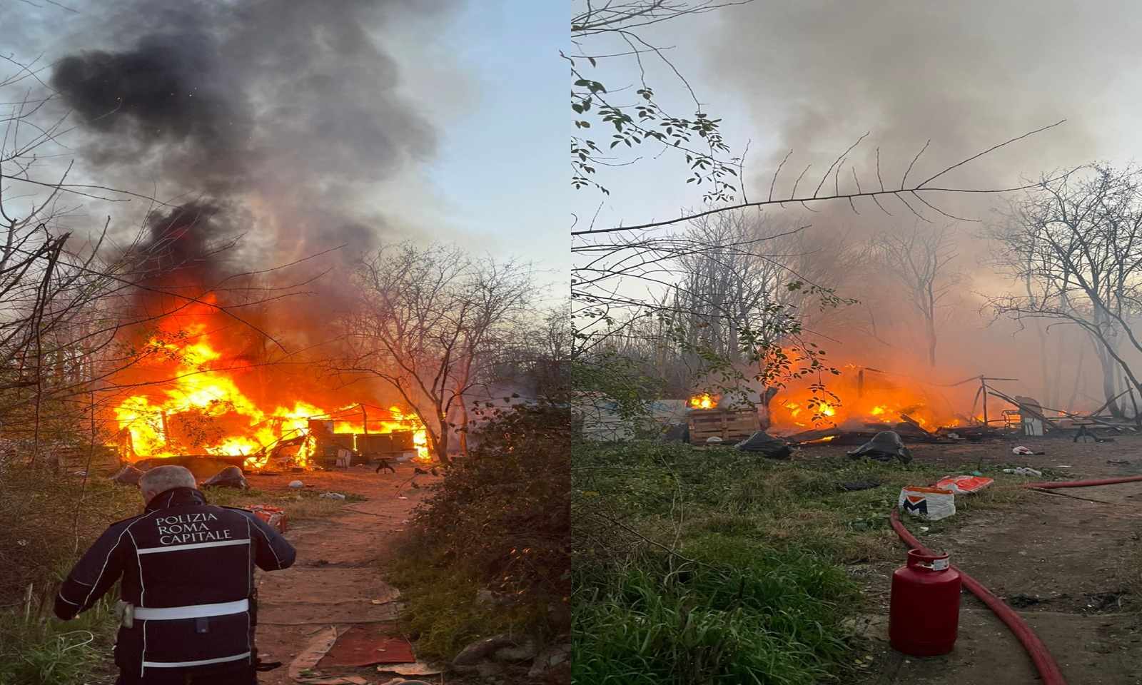 incendio insediamento abusivo