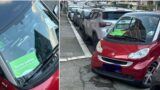 Roma, sull’auto in divieto di sosta compare il cartello (stampato): ‘Torno subito. Sto consegnando la spesa’