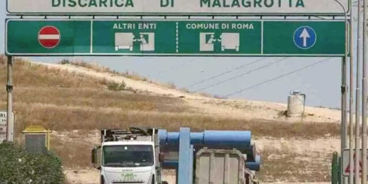 Roma, la discarica di Malagrotta, foto dell'ingresso ai tempi d'oro