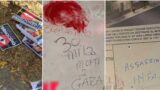 Roma, una testa di maiale, escrementi e volantini pro Palestina al museo della Shoah