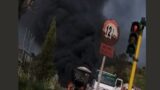 Roma, camion a fuoco: strada chiusa tra Via Portuense e via di Ponte Galeria