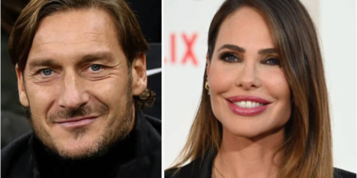Roma, a sinistra Francesco Totti ex capitano della as Roma, a destra la showgirl Ilary Blasi