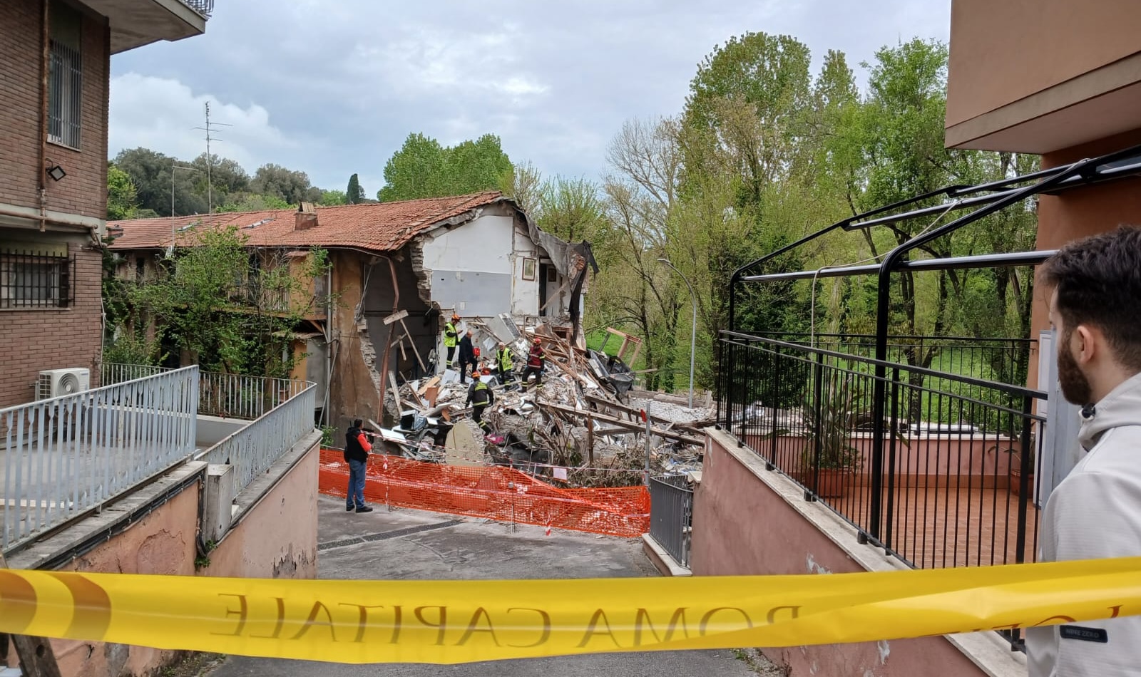 Palazzina crollata a Monteverde in via Vitellia